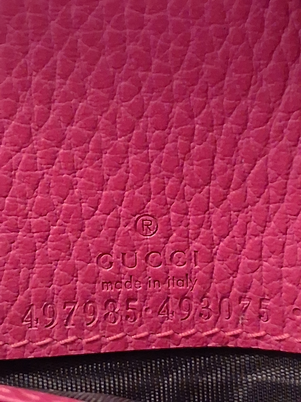 Gucci Hot Pink GG Marmont Leather Wallet on Chain - Picture 9 of 9